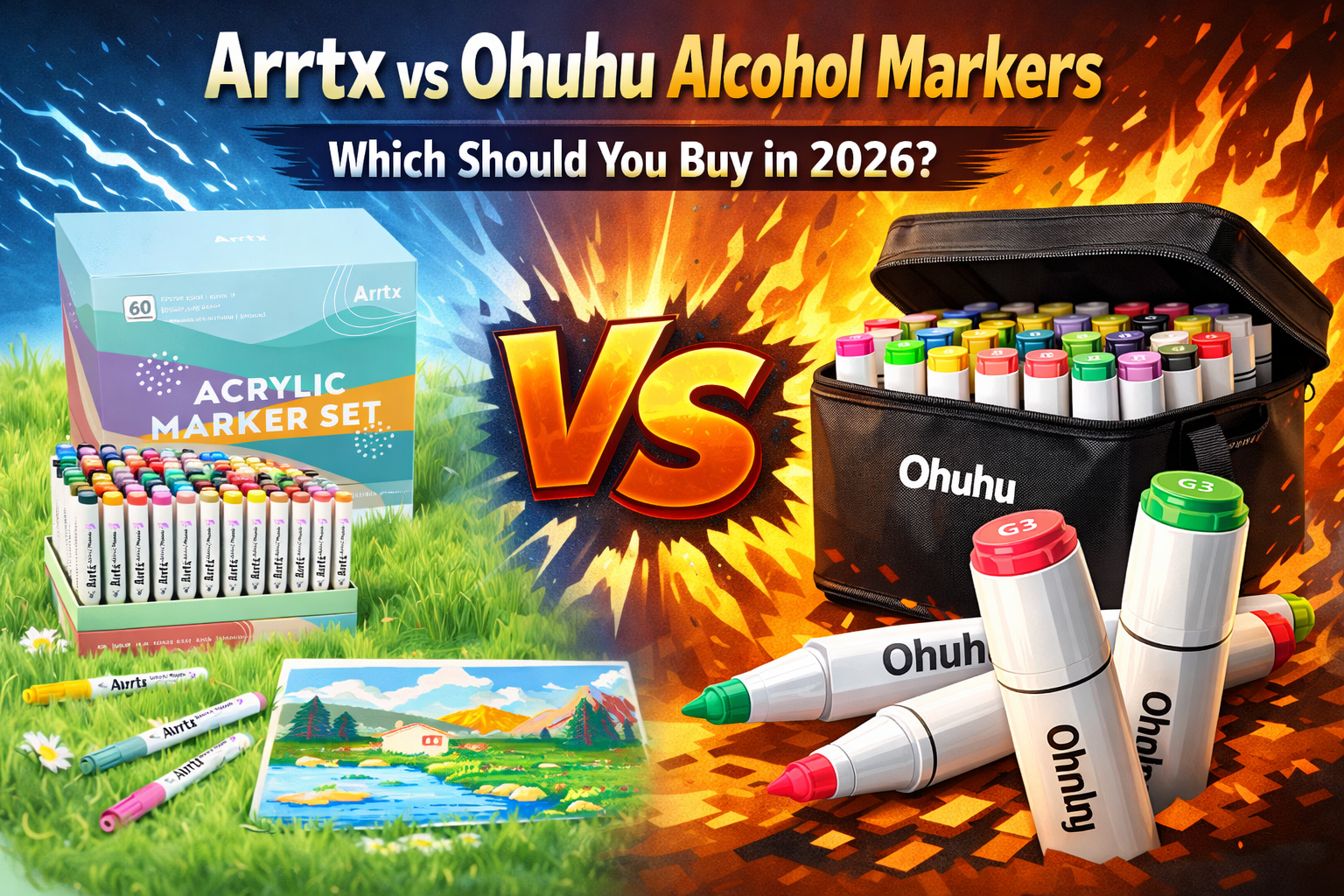 Arrtx vs Ohuhu Alcohol Markers — Which Should You Buy in 2026?