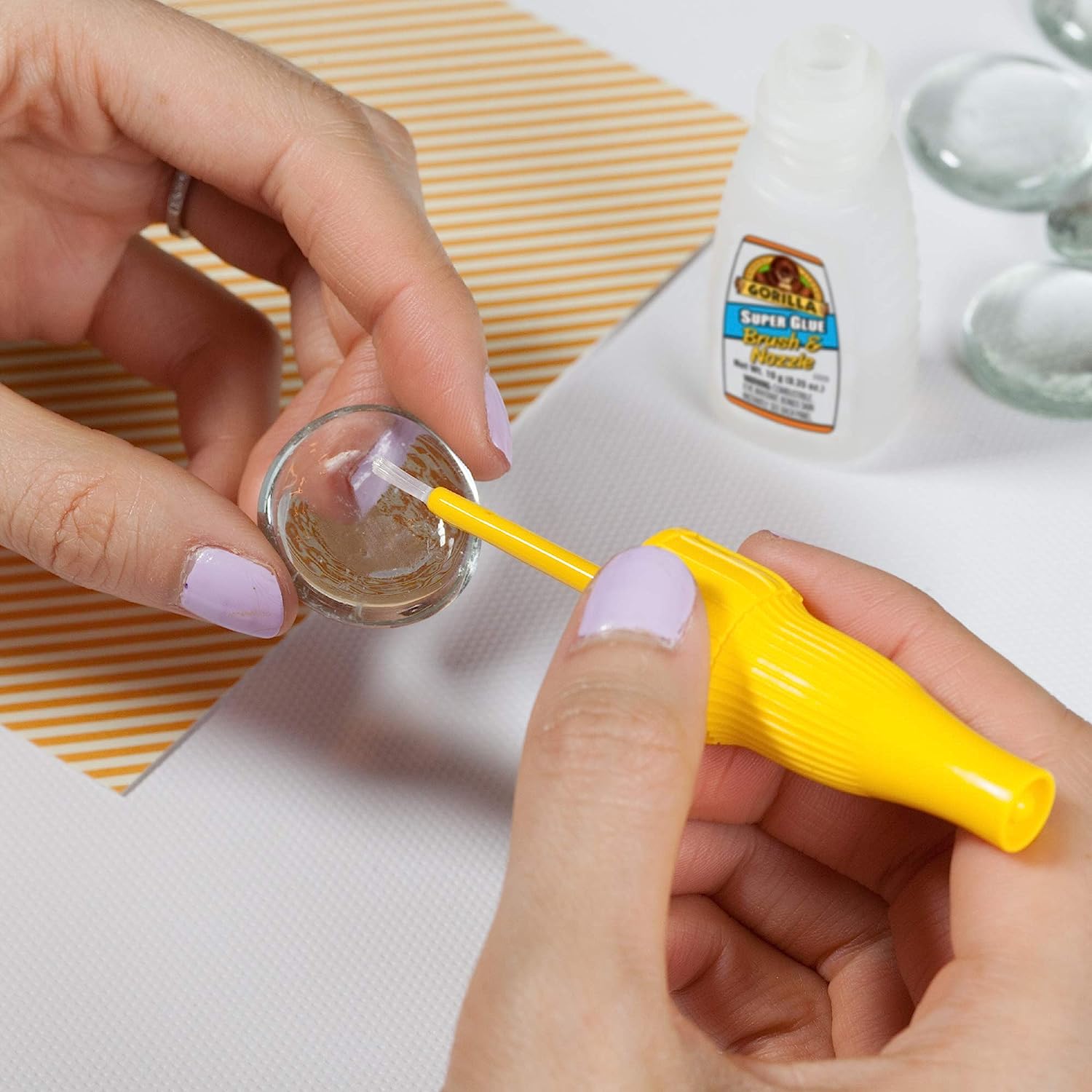 Gorilla Super Clear Glue with Brush & Nozzle Applicator 10g