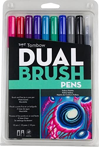 Tombow Dual Brush Pen Art Markers Fine Tip Set of 10