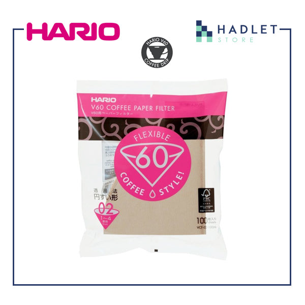 Hario V60 Coffee Paper Filter (Size 01| 02, 100 Count)