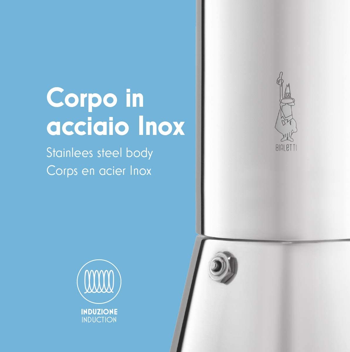 Bialetti Venus Induction 4/6/10 Espresso Cups Sliver