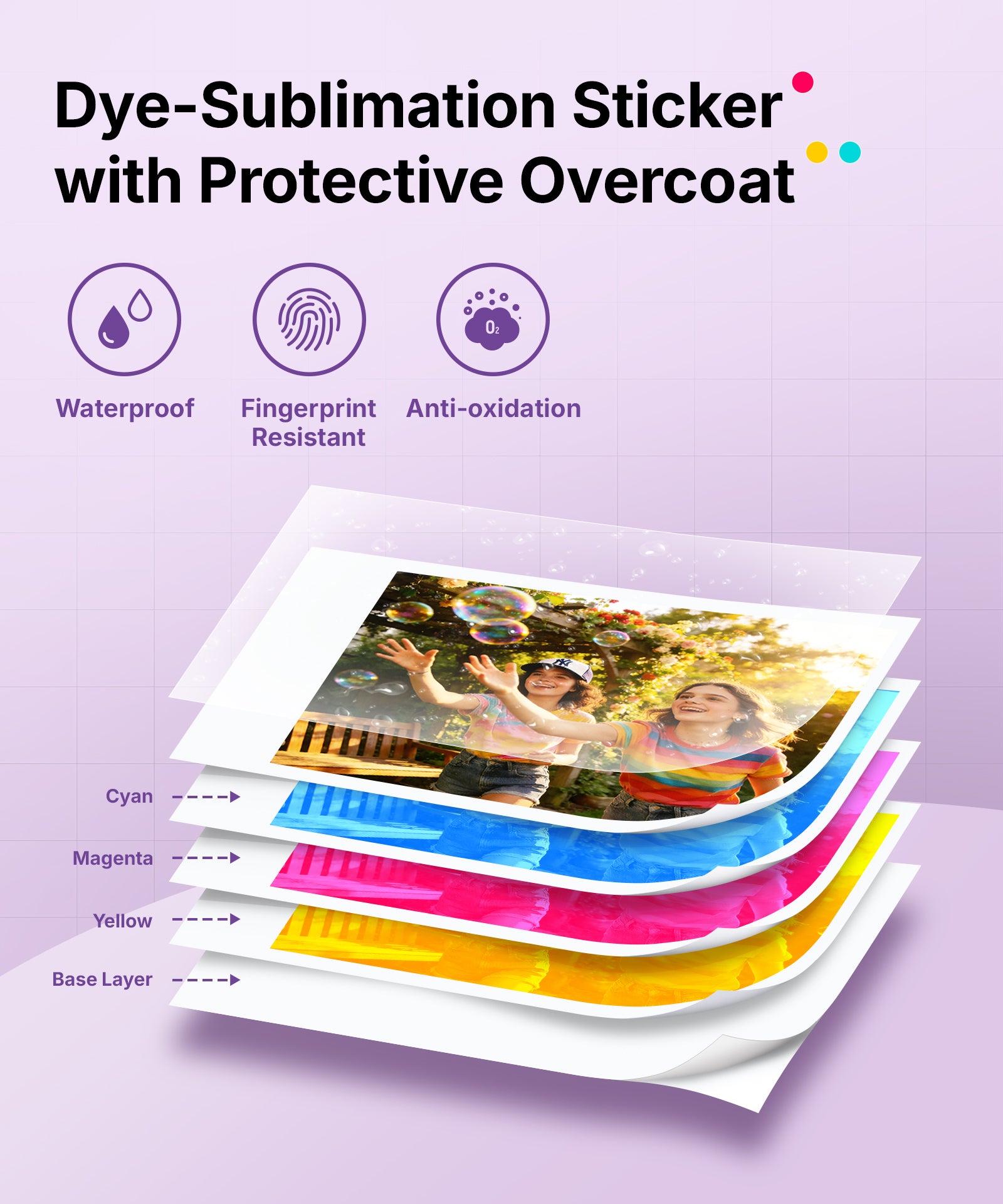 Liene Pearl N200 Pro Refill Pack 2x3" Dye-Sublimation Photo Paper 50 Sheets 5 Cartidges
