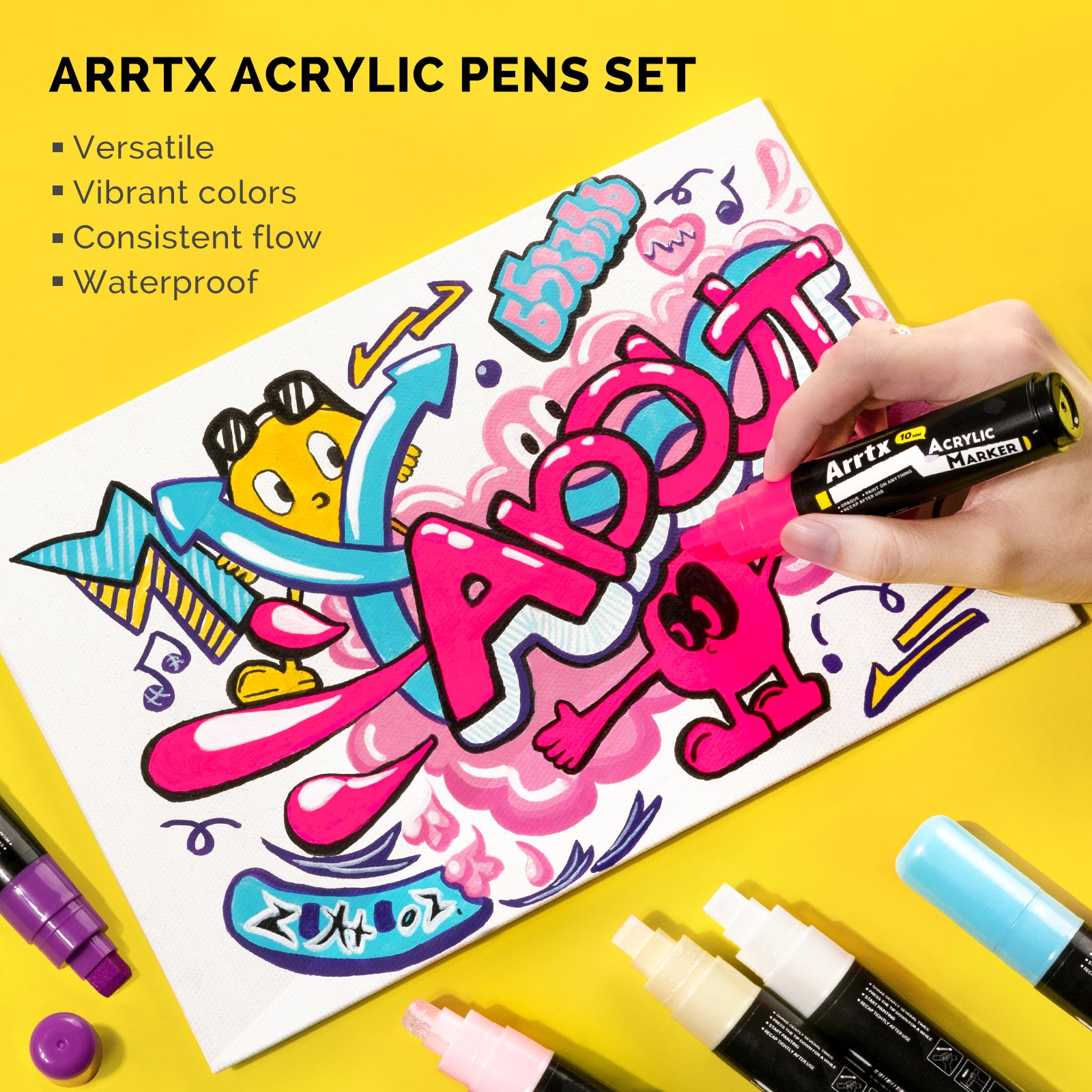 Arrtx 12 Pack Jumbo Markers 10mm nibs