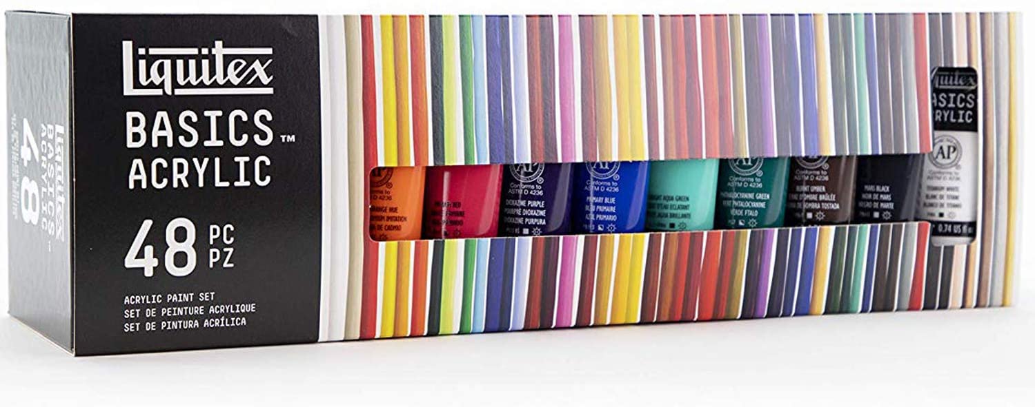 Liquitex Acrylic Paint Set BASICS Tube 48-Piece Set