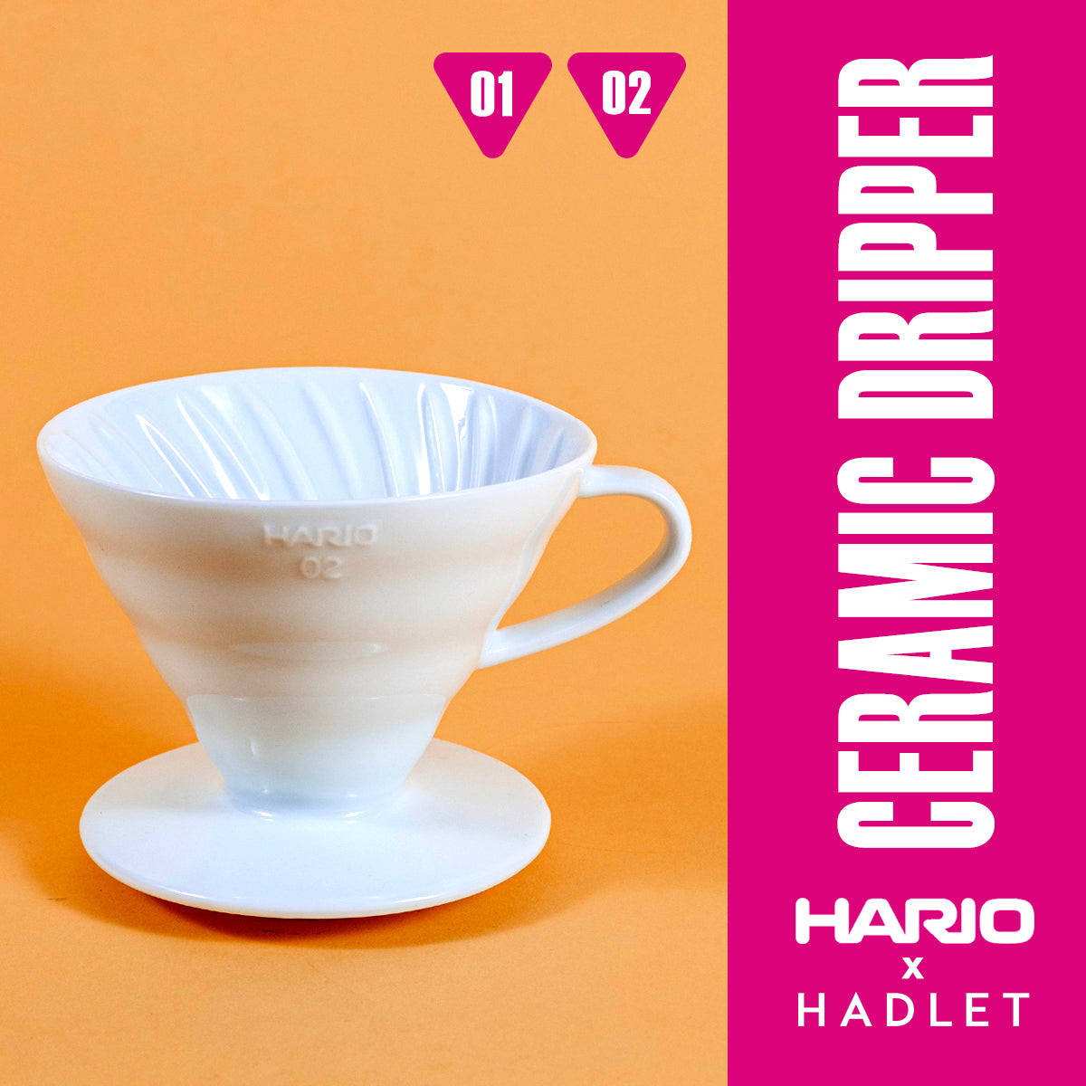 Hario V60 Ceramic Coffee Dripper Red/White/Black Size 01|02