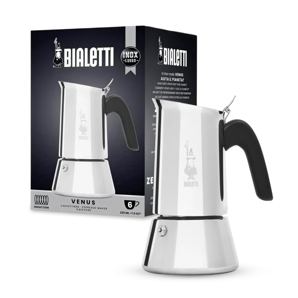 Bialetti Venus Induction 4/6/10 Cangkir Espresso Perak