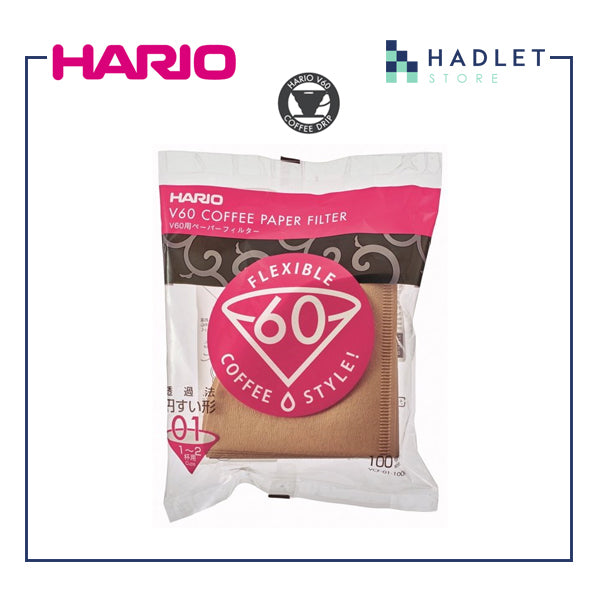 Hario V60 Coffee Paper Filter (Size 01| 02, 100 Count)
