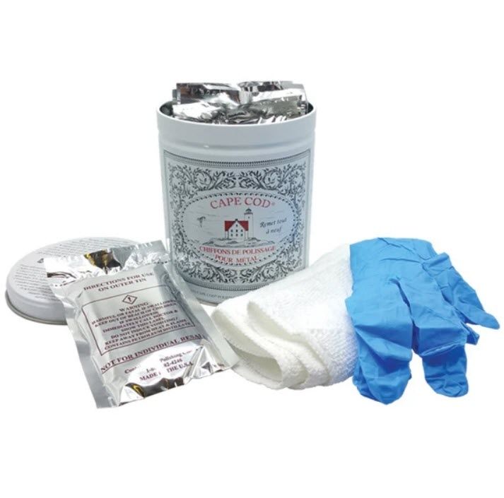 Cape Cod Polish, 12 x Metal Polishing Cloths (Economy Tin)