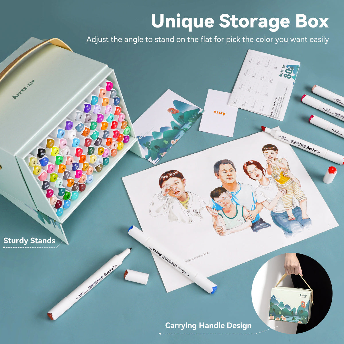 Arrtx 80 Colors Alcohol Markers