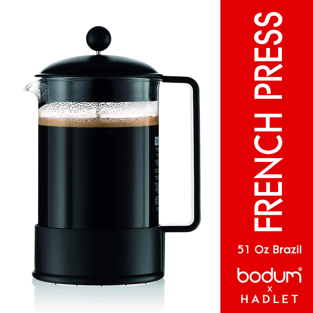 Bodum 51Oz Brazil French Press Coffee Maker for Coffee/Tea
