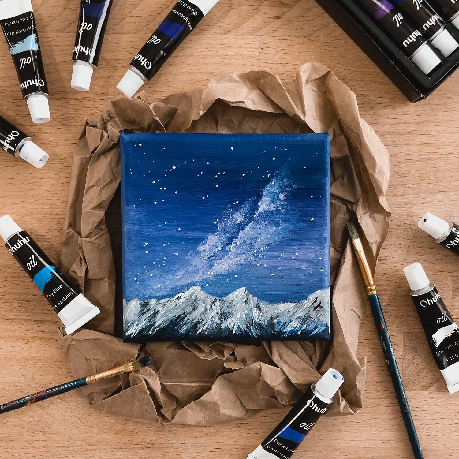 Ohuhu Oil Paint Set, 24/36 Colors, 12 ml Tubes