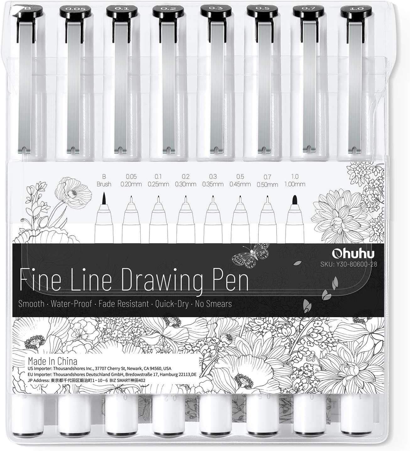 Ohuhu Fineliner Drawing Pen Set of 8