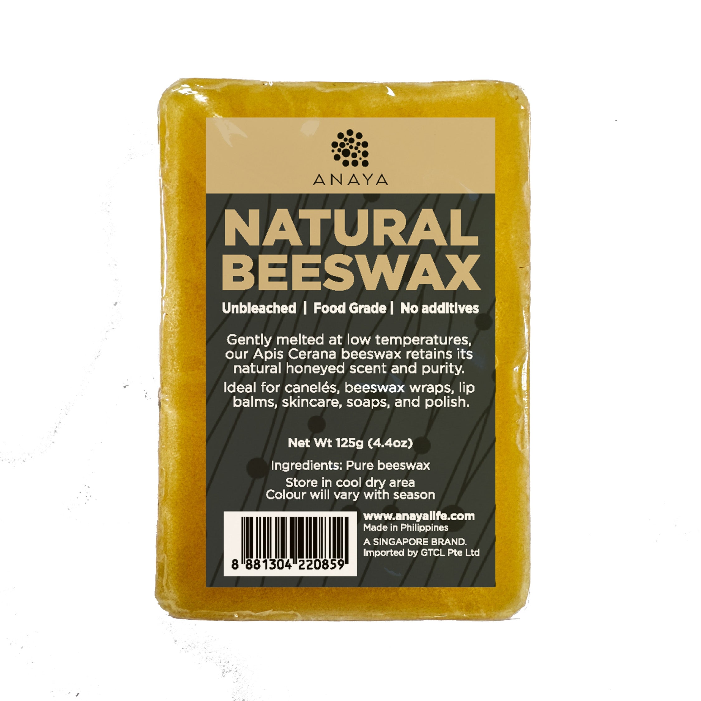 Natural Food-Grade Beeswax 125g | Anaya | The Hadler Store