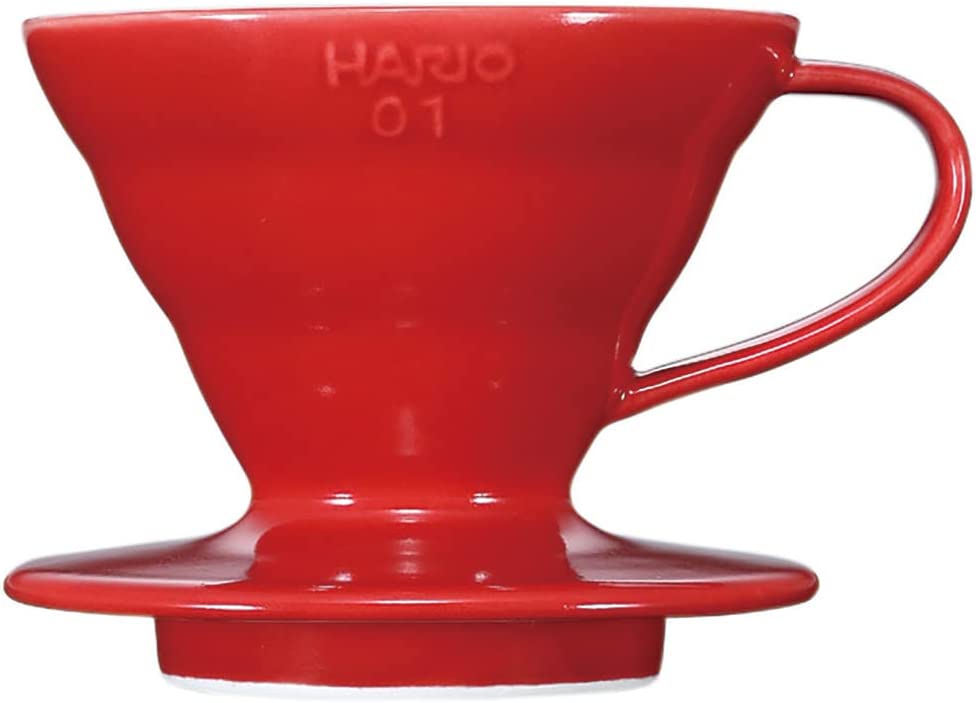 Hario V60 Ceramic Coffee Dripper Red/White/Black Size 01|02