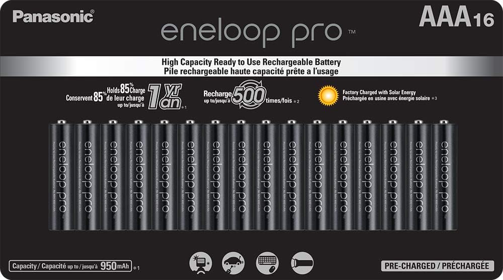 Panasonic Rechargeable Battery Eneloop Pro AAA 16 pcs BK-4HCCA16FA