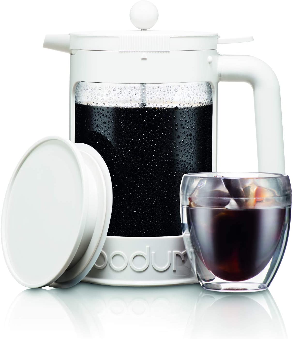 Bodum BEAN Cold Brew Coffee Maker, 51 Oz/1.5L, White/Black