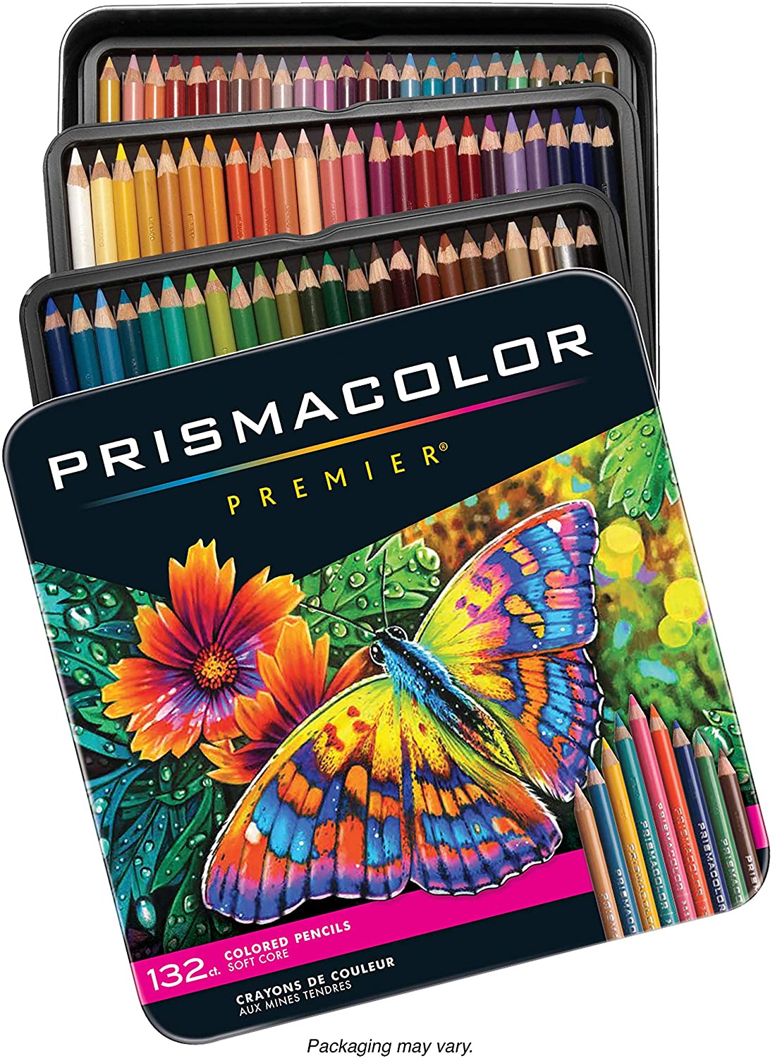 132 支Prismacolor Premier 软芯彩色铅笔套装专业套装