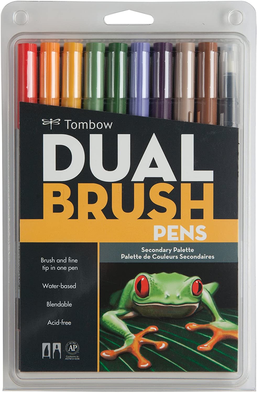 Tombow Dual Brush Pen Art Markers Fine Tip Set of 10