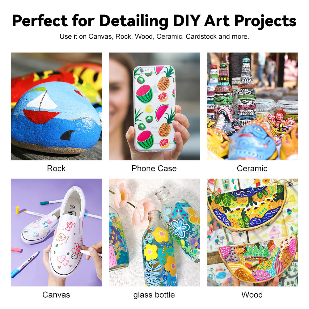 Arrtx 30 Colors Acrylic Brush Paint Pens