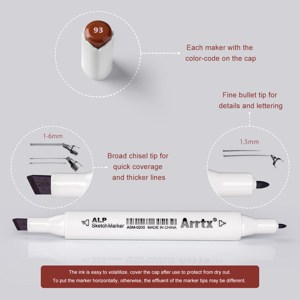 Arrtx 90 Colors Alcohol Markers