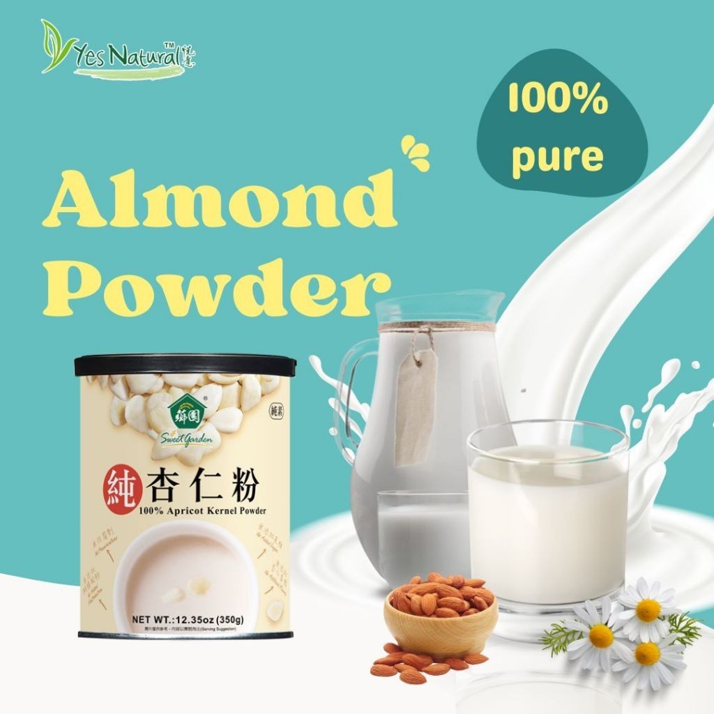 100% Pure Apricot Kernel Powder by Sweet Garden (350g) Vegetarian Friendly