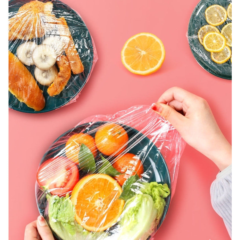 300‑Pack Stretch‑Fit Food Covers – Disposable, Food‑Safe & Reusable by Utookii Japanese Premium Brand