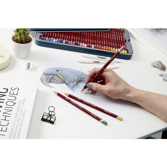 Derwent 12 Colour Pastel Colour Pencils Tin – Soft Blendable Pastel Pencils