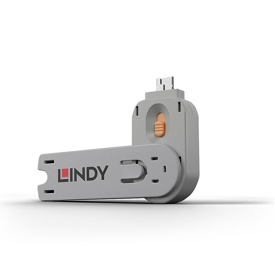 Lindy USB A Port Blocker Key Orange 40623 Replacement Removal Key USB Lock