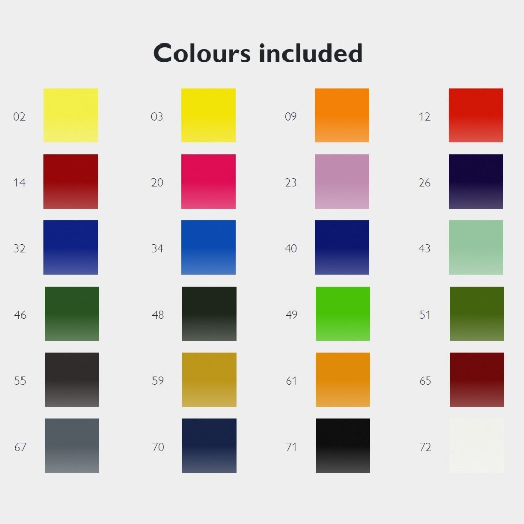 Derwent Procolour Colour Pencils Tin (24 Colours) Professional Wax-Oil Hybrid Pencils