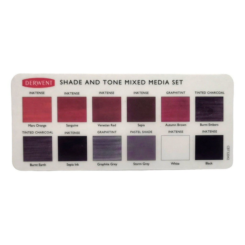 Derwent Shade & Tone Mixed Media Set 12pc - Paint Pans & Pencils