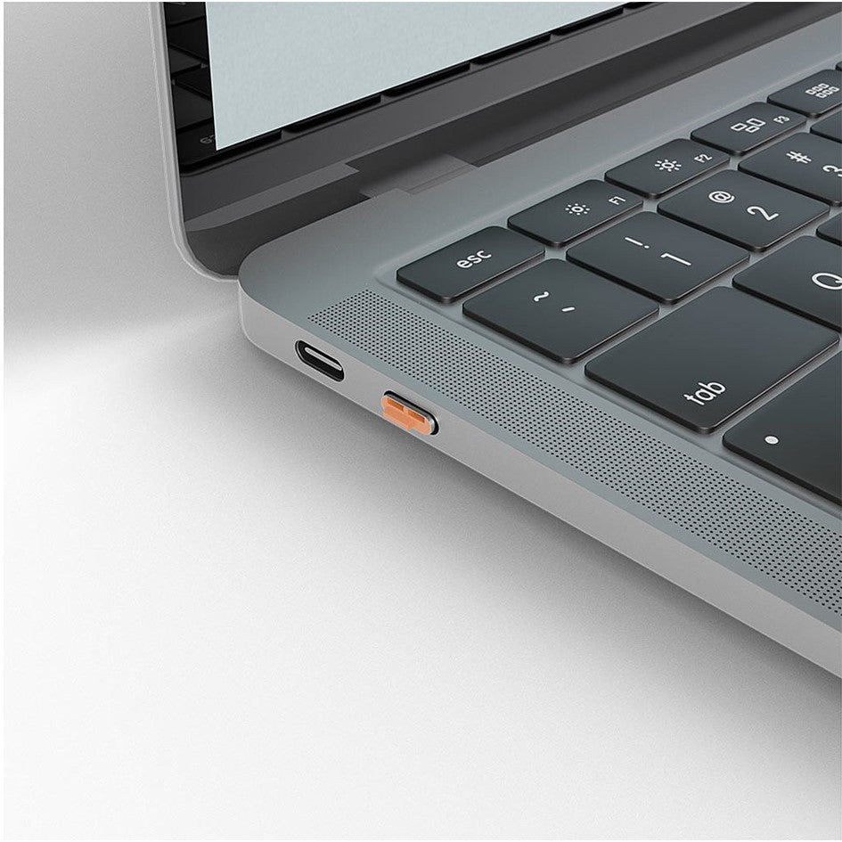 Lindy USB-C Port Blocker Orange 40428 (4 Pack + 1 Key) Thunderbolt 3 Security Lock