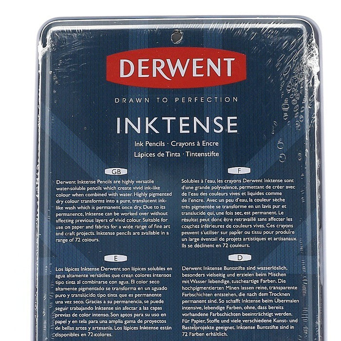 Derwent Premium Inktense Colour Pencils Wooden Box (72 Colours) – Water-Soluble Ink Pencils