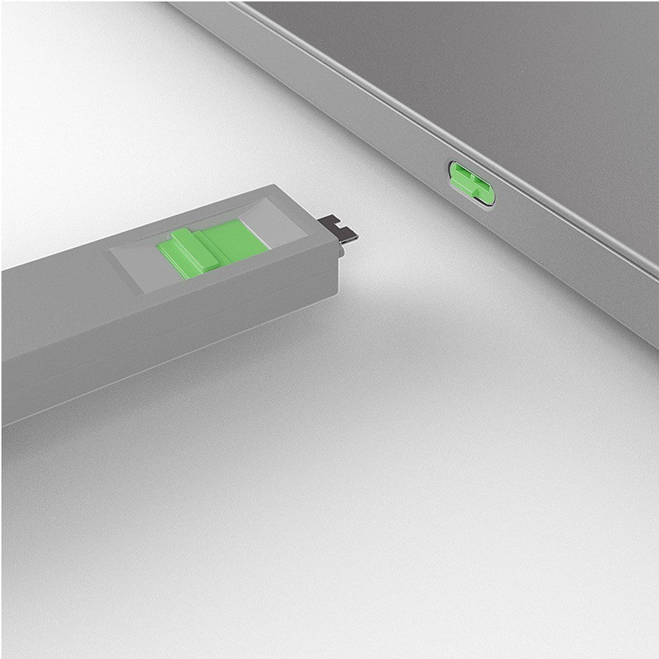 Lindy USB-C Port Blocker Green 40426 (4 Pack + 1 Key) Thunderbolt 3 Security Lock