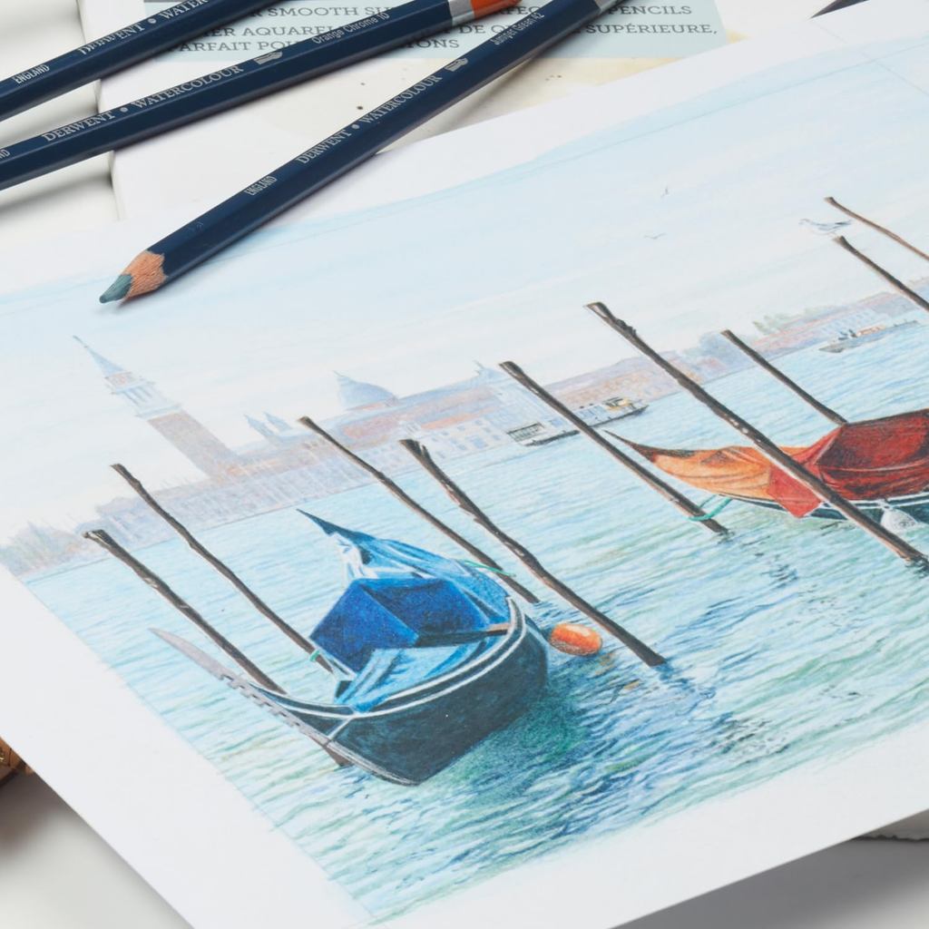Derwent Watercolour Pencils Tin (72 Colours) Water-Soluble Blendable Artist Set