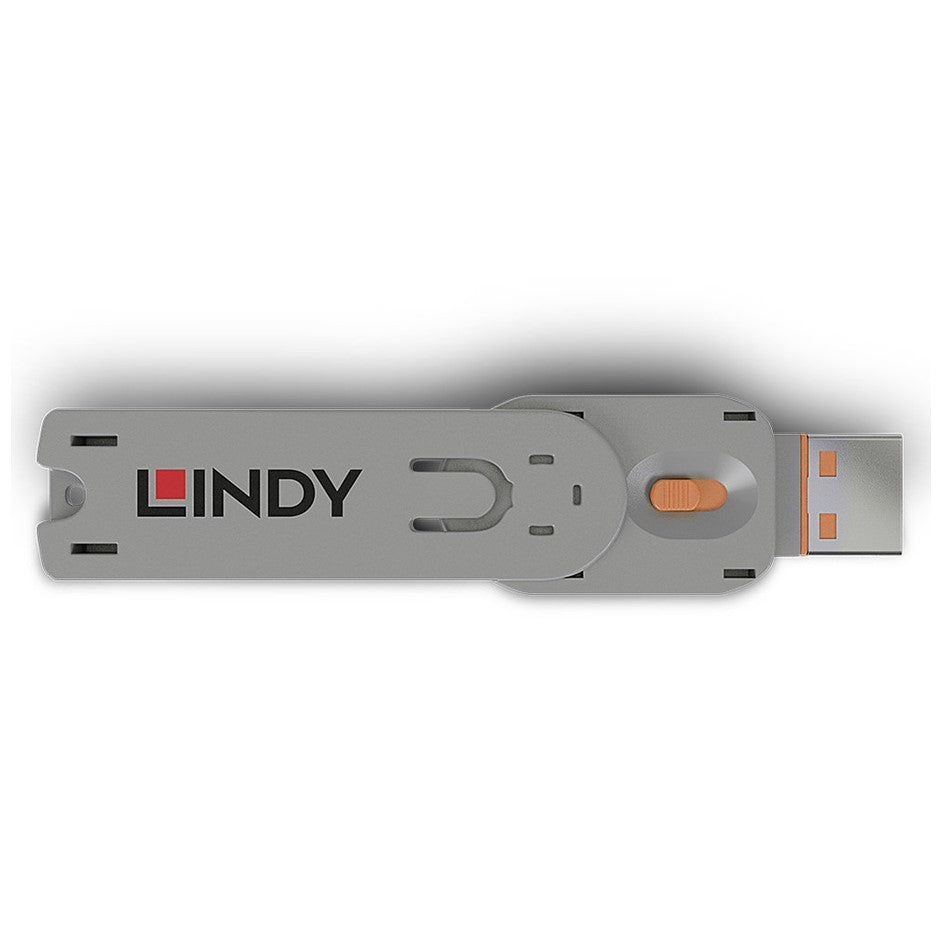 Lindy USB A Port Blocker Key Orange 40623 Replacement Removal Key USB Lock