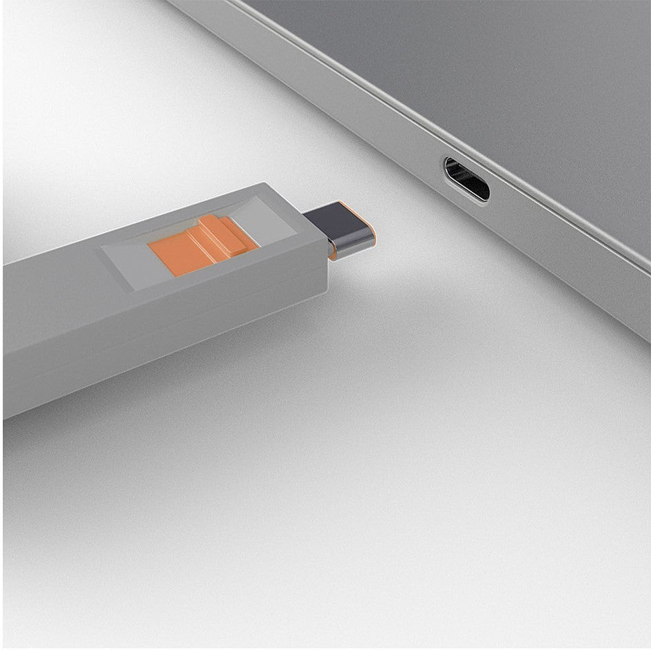 Lindy USB-C Port Blocker Orange 40428 (4 Pack + 1 Key) Thunderbolt 3 Security Lock