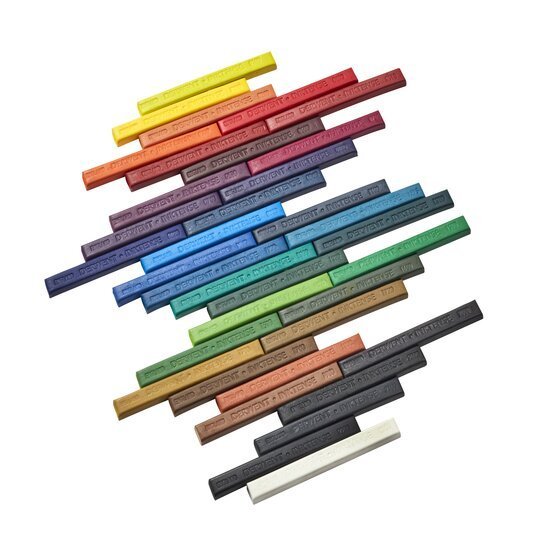 Derwent Inktense Blocks Tin (36 Colours) Water-Soluble Ink Blocks Bold Colour Laydown