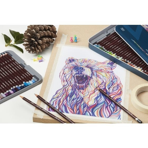Derwent Coloursoft Colour Pencils Tin (36 Colours) Ultra Soft Core, Highly Blendable