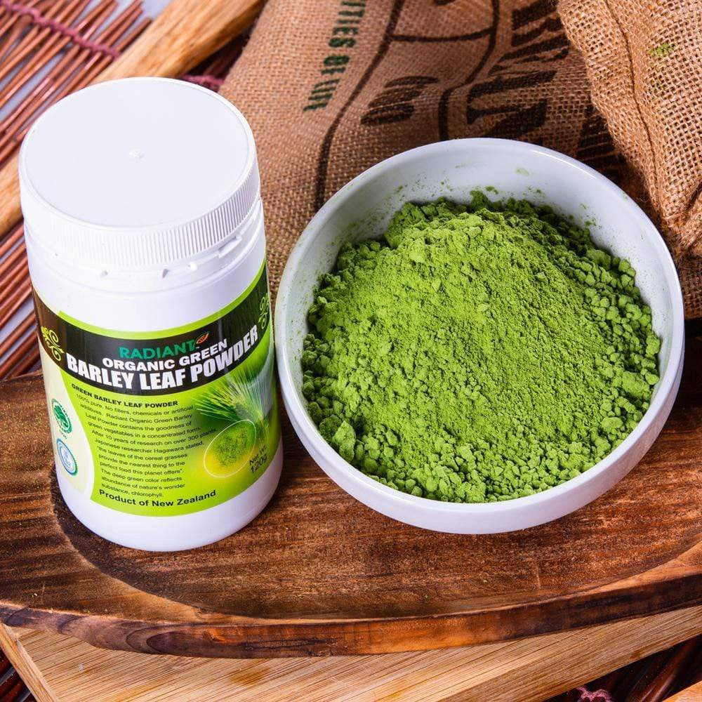 Radiant Whole Food Organic Green Barley Leaf Powder 120g | Superfood | Vitamins, Minerals