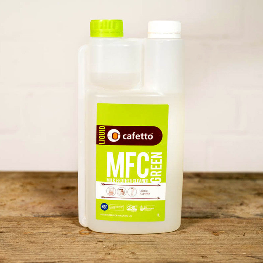 Cafetto MFC Biodegradeable Green Milk Frother Cleaner – 1 Litre for Coffee Machines