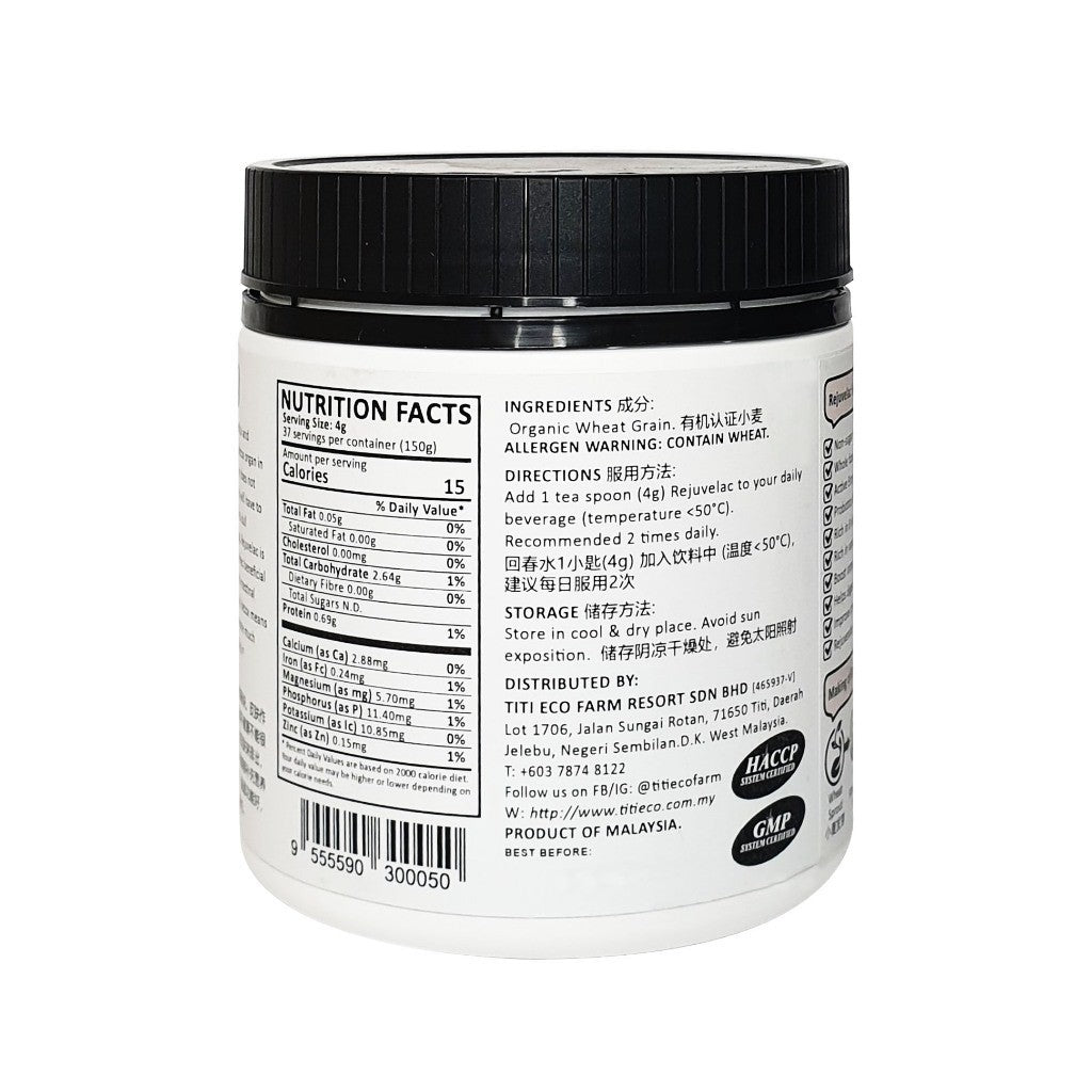 Titi Eco Farm Organic Rejuvelac 150g | Fermented Wheat Sprout | Sugar-Free Probiotic Enzyme Drink