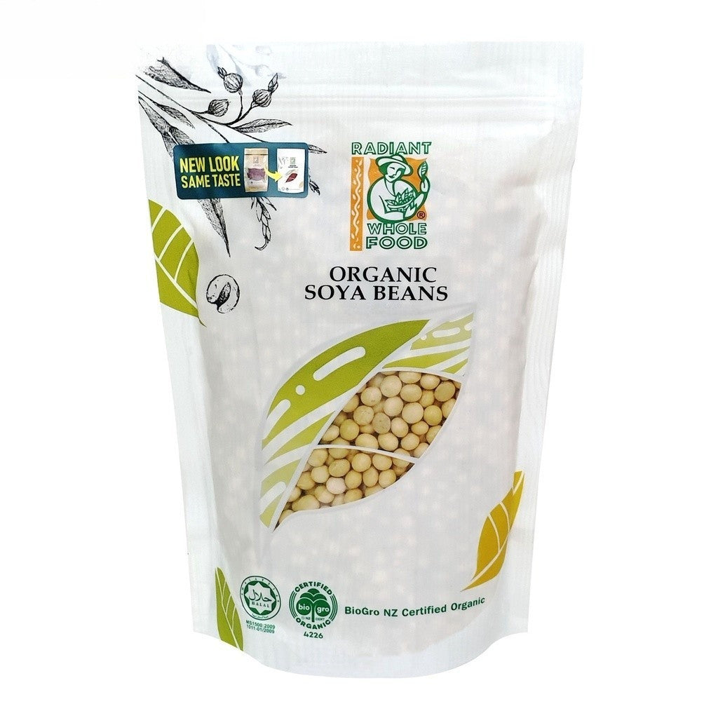 Radiant Whole Food Organic Soya Beans 500g | High Protein Meat Alternative | Non-GMO
