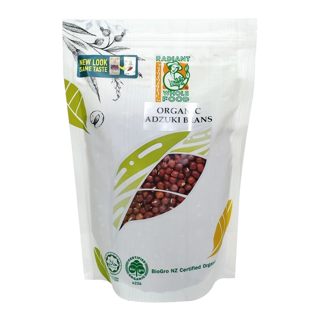 Radiant Whole Food Adzuki Red Beans 500g | High Protein & Fiber | Non-GMO
