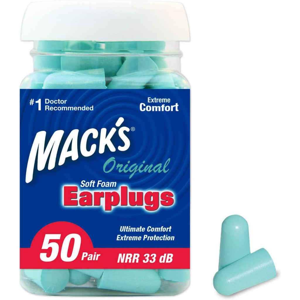 Mack’s Soft Foam Earplugs (50 Pairs) Noise Reduction | Sleep, Snoring, Travel | Ultra Soft Slim Fit