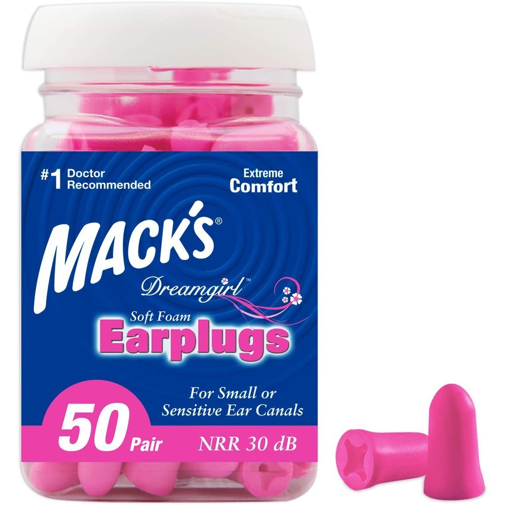 Mack’s Soft Foam Earplugs (50 Pairs) Noise Reduction | Sleep, Snoring, Travel | Ultra Soft Slim Fit