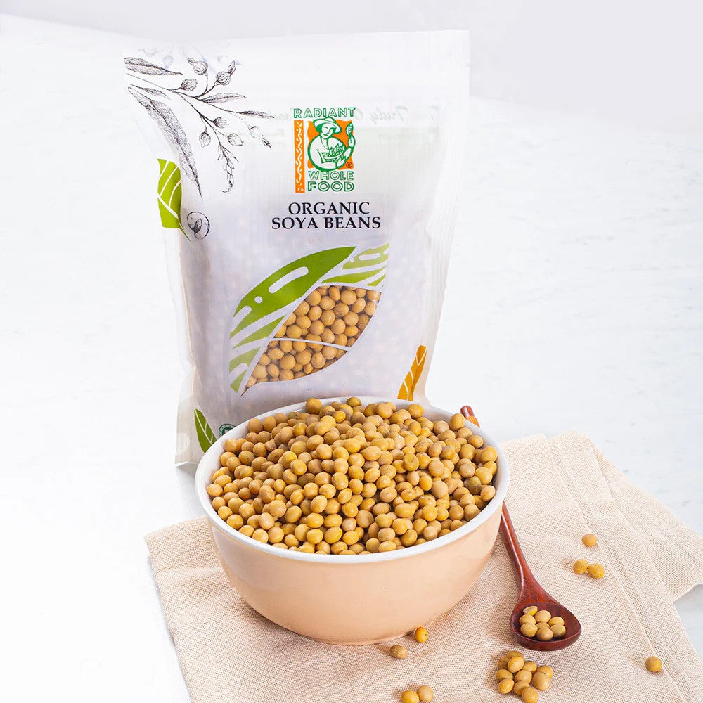 Radiant Whole Food Organic Soya Beans 500g | High Protein Meat Alternative | Non-GMO