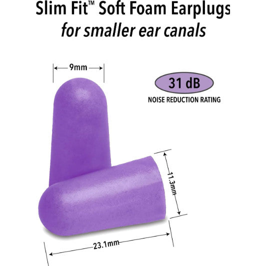 Mack’s Slim Fit Soft Foam Earplugs 50 Pairs – 29dB Small Ear Plugs for Sleep, Snoring & Travel
