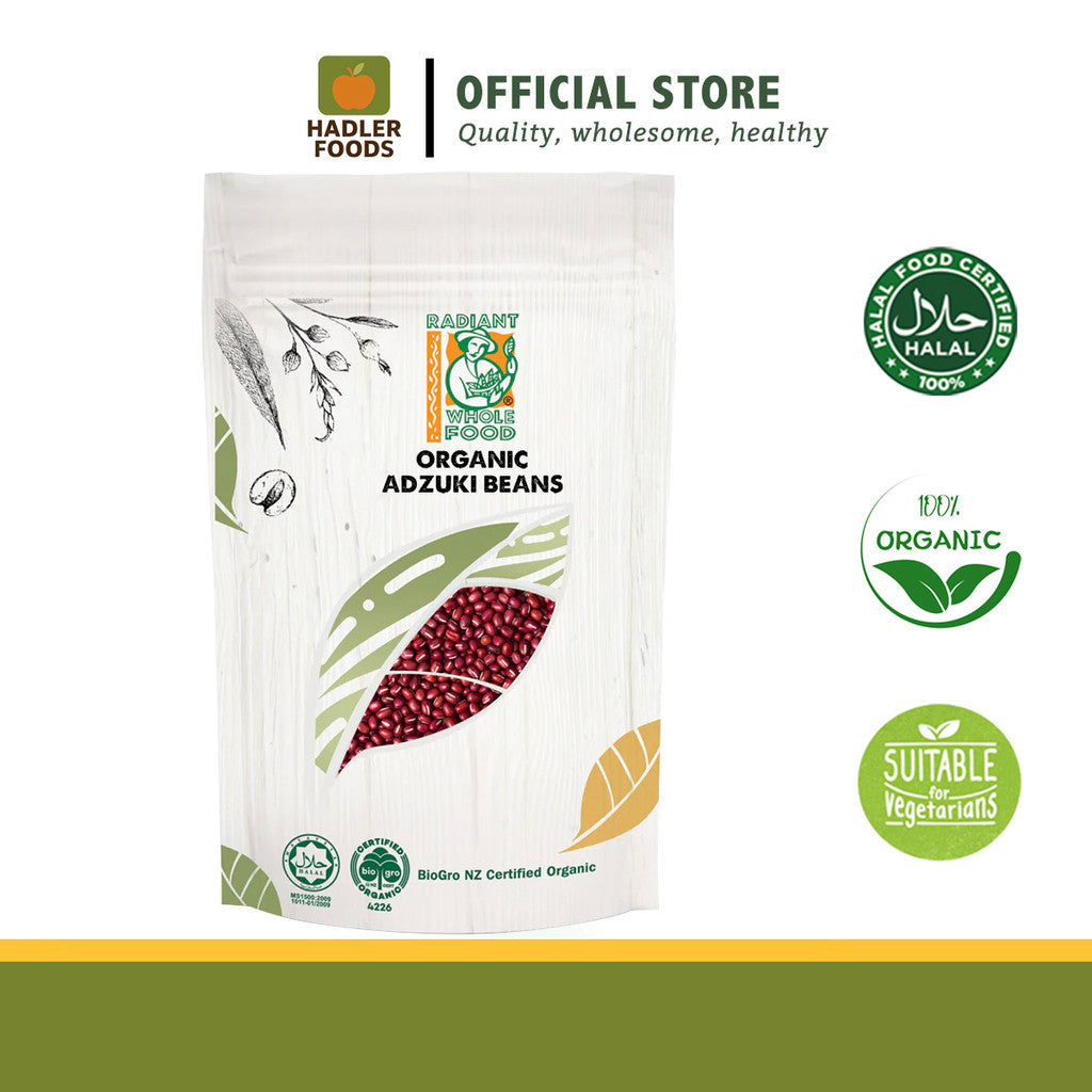 Radiant Whole Food Adzuki Red Beans 500g | High Protein & Fiber | Non-GMO