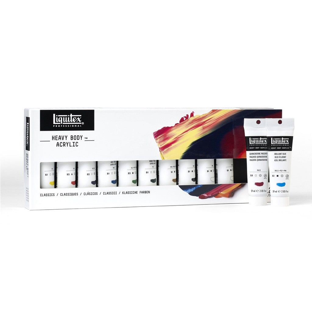 Liquitex Professional Heavy Body Classic Acrylic Paint Set 12 × 59 ml | High‑Viscosity Colours