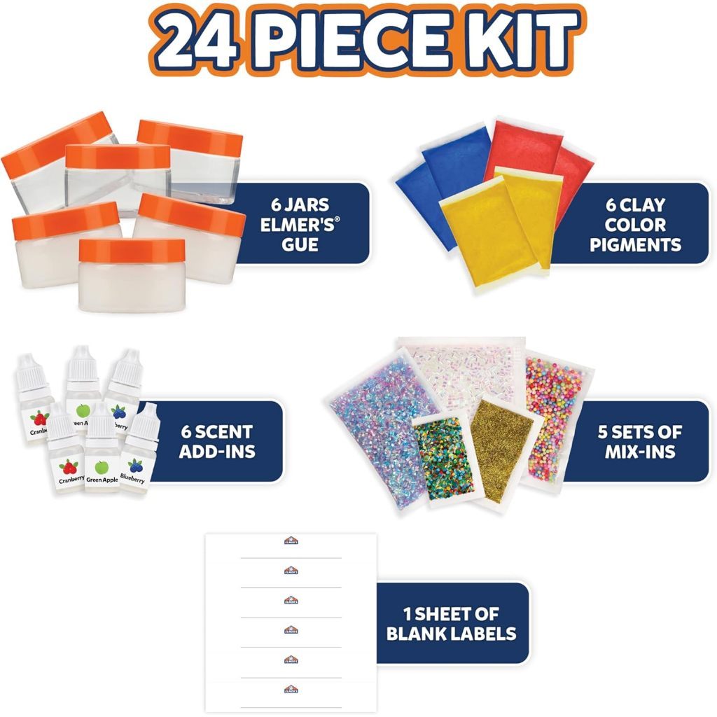 Elmer’s Color Wheel Slime Kit – 24-Piece Custom Slime Making Set with Scents & Mix-Ins